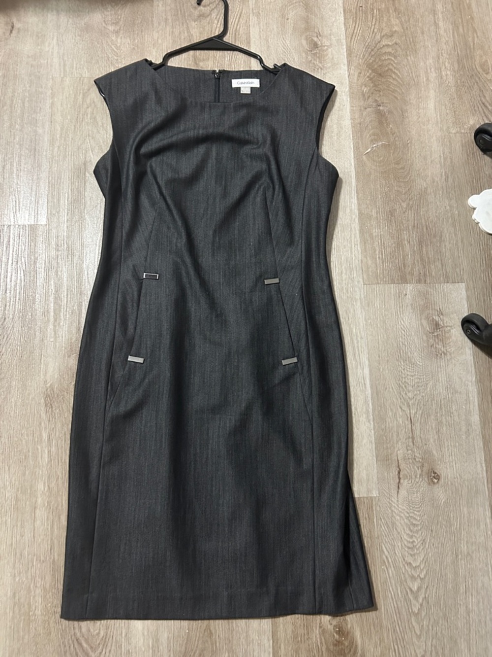 Calvin Klein Dark Gray Sculpted Sheath Dress